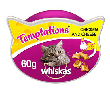 Whiskas Temptations Cat Treats with Chicken & Cheese 60g  - NWT FM SOLUTIONS - YOUR CATERING WHOLESALER