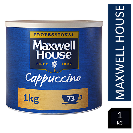 Maxwell House Cappuccino Instant Coffee 1kg Tin - NWT FM SOLUTIONS - YOUR CATERING WHOLESALER