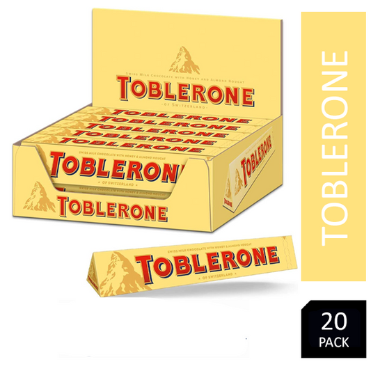 Toblerone Milk Chocolate Bar 20x100g - NWT FM SOLUTIONS - YOUR CATERING WHOLESALER