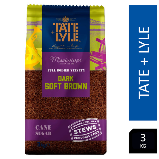 Tate & Lyle Dark Soft Brown Sugar 3kg - NWT FM SOLUTIONS - YOUR CATERING WHOLESALER