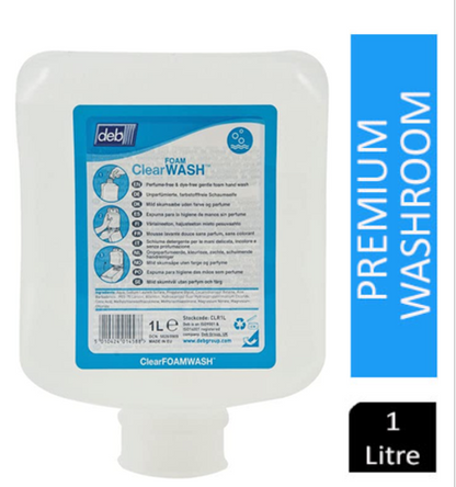 Deb Refresh Clear FOAM Wash 1 Litre Cartridge {CLR1L}