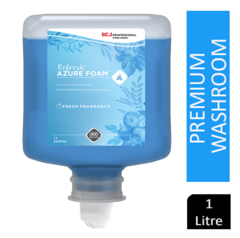 Deb Refresh Azure Foam Wash 1 Litre {AZU1L} - NWT FM SOLUTIONS - YOUR CATERING WHOLESALER