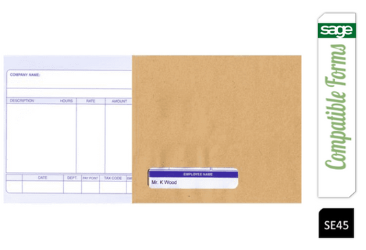 Sage (SE45) Compatible Wage Envelopes Pack 1000's - NWT FM SOLUTIONS - YOUR CATERING WHOLESALER