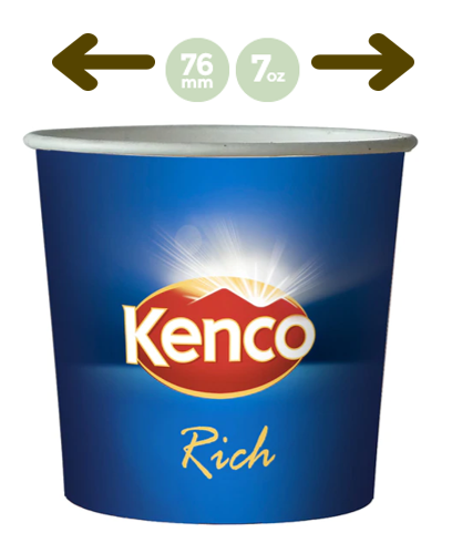Kenco In-Cup Rich White 25's 76mm Paper Cups - NWT FM SOLUTIONS - YOUR CATERING WHOLESALER