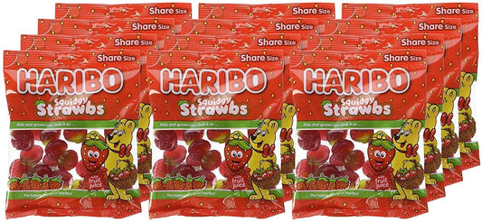 Haribo Squidgy Strawberries 160g Bag - NWT FM SOLUTIONS - YOUR CATERING WHOLESALER
