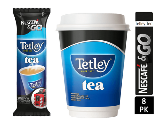 Nescafe & Go Tetley Tea Cups (Sleeve of 8) - NWT FM SOLUTIONS - YOUR CATERING WHOLESALER