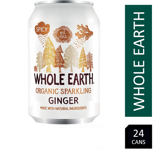 Whole Earth Organic Sparkling Ginger 24x330ml - NWT FM SOLUTIONS - YOUR CATERING WHOLESALER