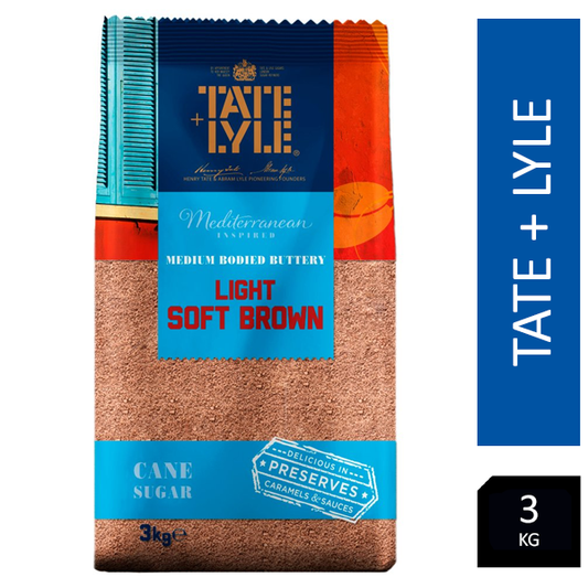 Tate & Lyle Light Soft Brown Sugar 3kg - NWT FM SOLUTIONS - YOUR CATERING WHOLESALER