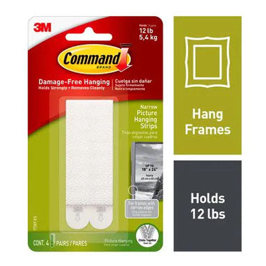 Command 17207 Narrow Picture Hanging Strips - NWT FM SOLUTIONS - YOUR CATERING WHOLESALER