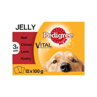 Pedigree Dog Pouches Mixed Selection in Jelly 12x100g - NWT FM SOLUTIONS - YOUR CATERING WHOLESALER