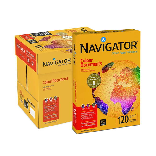 Navigator Colour Documents A4 120g Paper 1 Ream (250 Sheet) - NWT FM SOLUTIONS - YOUR CATERING WHOLESALER