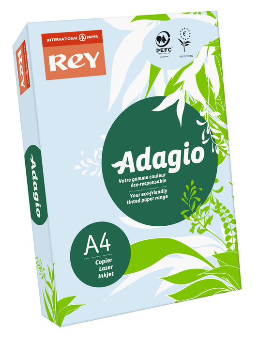 Rey Adagio Paper A4 80gsm Blue (Ream 500) RYADA080X419 - NWT FM SOLUTIONS - YOUR CATERING WHOLESALER