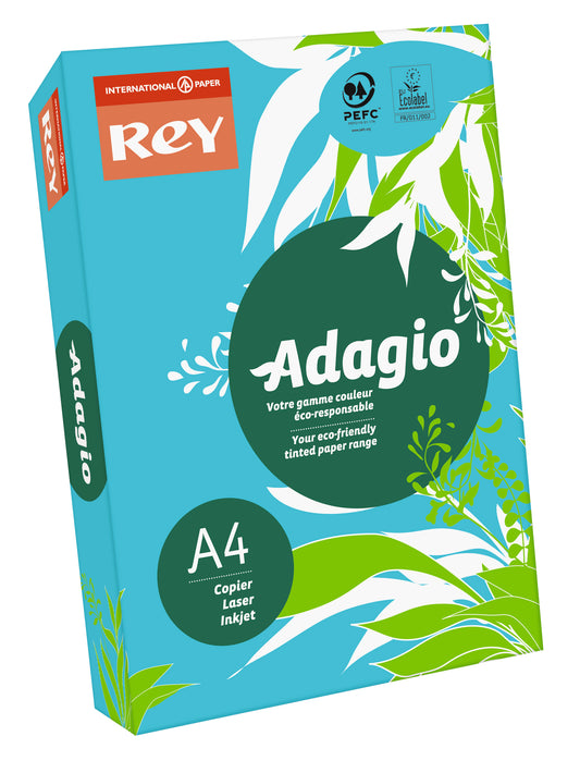 Rey Adagio Paper A4 80gsm Deep Blue (Ream 500) RYADA080X420 - NWT FM SOLUTIONS - YOUR CATERING WHOLESALER