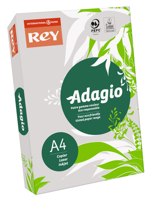 Rey Adagio Paper A4 80gsm Grey (Ream 500) RYADA080X409 - NWT FM SOLUTIONS - YOUR CATERING WHOLESALER