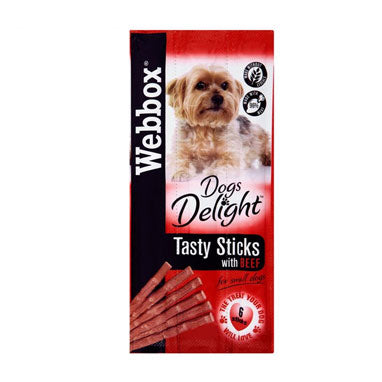 Webbox Small Dogs Delight Tasty Sticks Beef 6 Pack - NWT FM SOLUTIONS - YOUR CATERING WHOLESALER