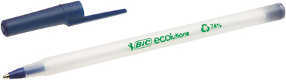 Bic Ecolutions Round Stic Ballpoint Pen Recycled 1mm Tip 0.32mm Line Blue (Pack 60) - 8932402