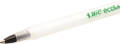 Bic Ecolutions Round Stic Ballpoint Pen Recycled 1mm Tip 0.32mm Line Black (Pack 60) - 8932392