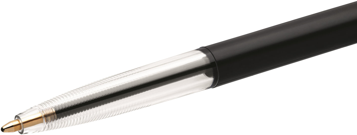 Bic M10 Clic Retractable Ballpoint Pen 1mm Tip 0.32mm Line Black (Pack 50) - 1199190125