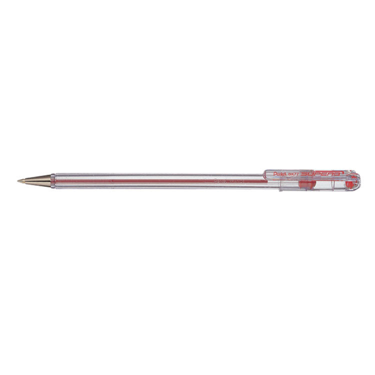 Pentel Superb Ballpoint Pen 0.7mm Tip 0.25mm Line Red (Pack 12) BK77-B - NWT FM SOLUTIONS - YOUR CATERING WHOLESALER