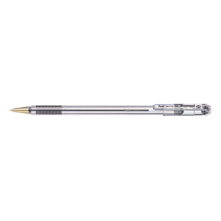 Pentel Superb Ballpoint Pen 1.0mm Tip 0.5mm Line Black (Pack 12) BK77M-A - NWT FM SOLUTIONS - YOUR CATERING WHOLESALER