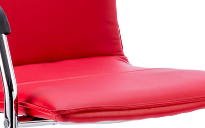 Echo Cantilever Chair Red Soft Bonded Leather BR000037