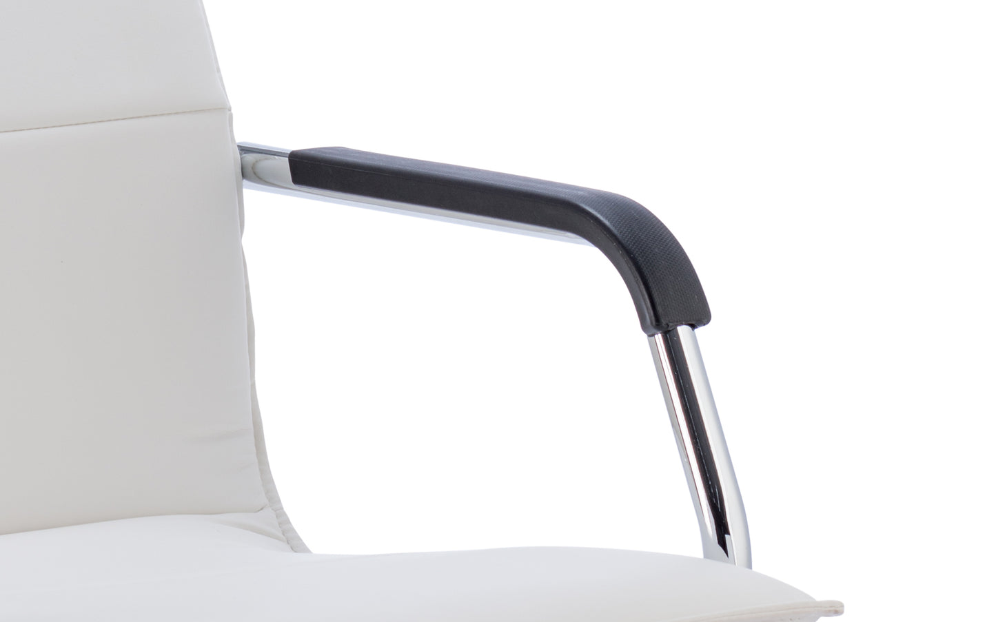 Echo Cantilever Chair White Soft Bonded Leather BR000038