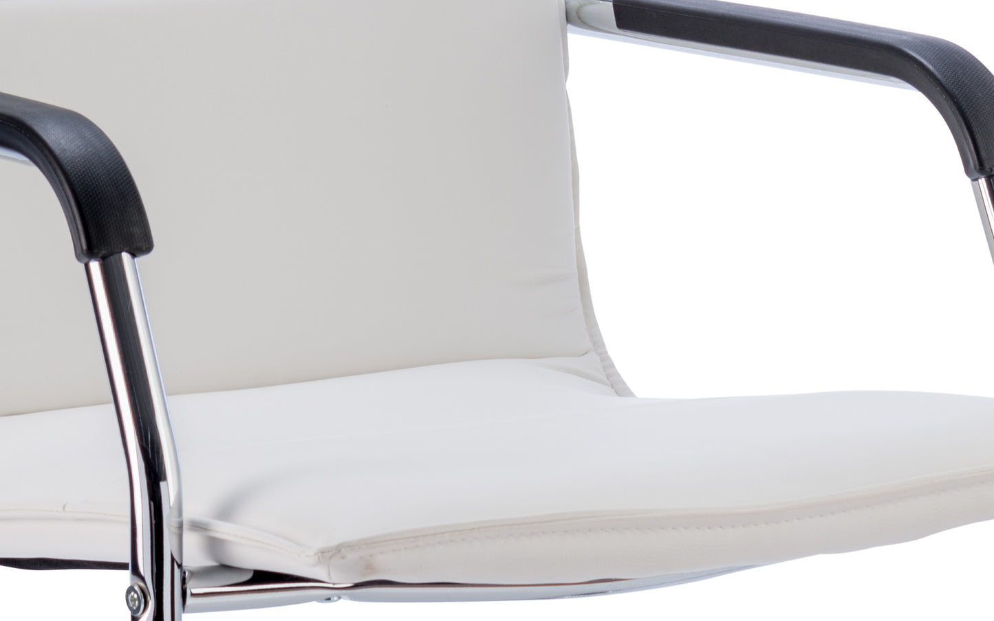 Echo Cantilever Chair White Soft Bonded Leather BR000038