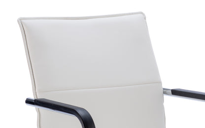 Echo Cantilever Chair White Soft Bonded Leather BR000038