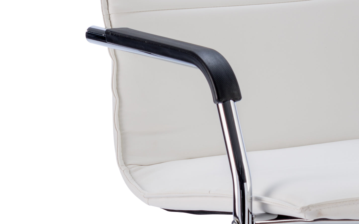 Echo Cantilever Chair White Soft Bonded Leather BR000038