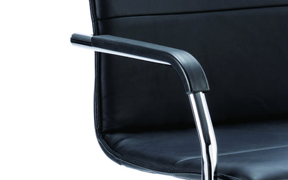 Echo Cantilever Chair Black Soft Bonded Leather BR000178