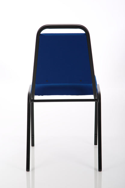 Banqueting Stacking Visitor Chair Black Frame Blue Fabric BR000197