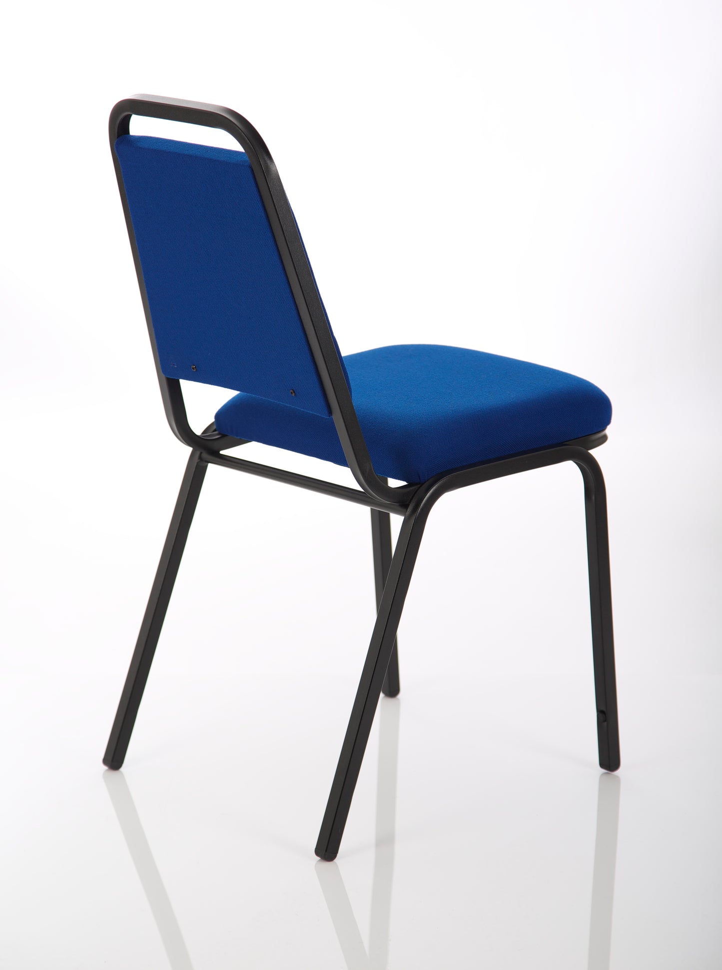 Banqueting Stacking Visitor Chair Black Frame Blue Fabric BR000197