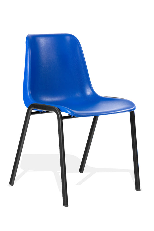 Polly Stacking Visitor Chair Blue Polypropylene BR000203 - NWT FM SOLUTIONS - YOUR CATERING WHOLESALER
