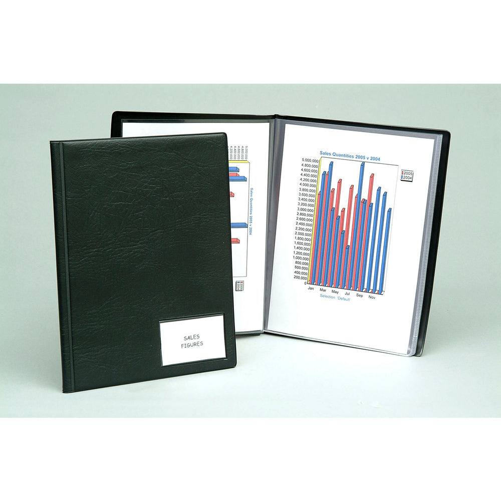 Guildhall A4 Display Book 24 Pocket Black - CDB24Z