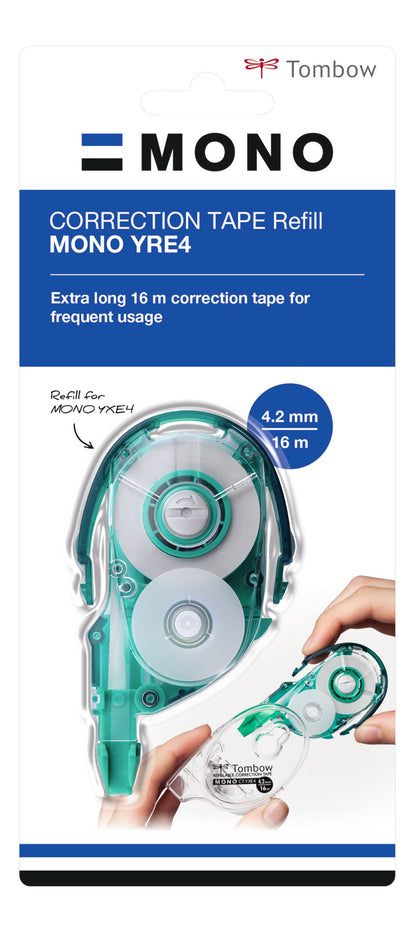 Tombow MONO YRE4 Correction Tape Roller Refill for YXE4 4.2mmx16m White - CT-YRE4