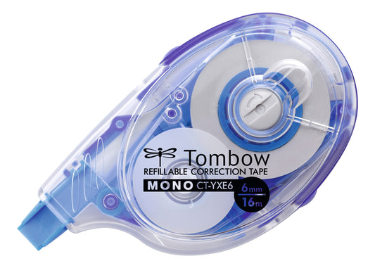 Tombow MONO YXE6 Refillable Correction Tape Roller 6mmx16m White - CT-YXE6 - NWT FM SOLUTIONS - YOUR CATERING WHOLESALER