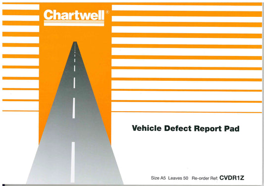 Chartwell A5 Vehicle Defect Reporter Pad 25 Reports in Duplicate - CVDR1Z - NWT FM SOLUTIONS - YOUR CATERING WHOLESALER