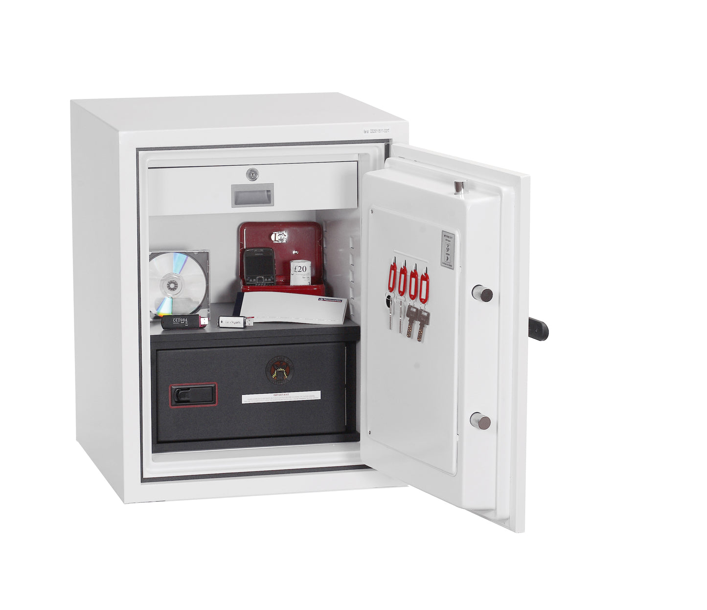 Phoenix Datacombi Size 1 Data Safe Electronic Lock White DS2501E