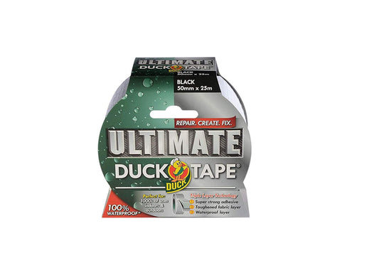 Ultimate Black Duck Tape 50mmx25m - NWT FM SOLUTIONS - YOUR CATERING WHOLESALER