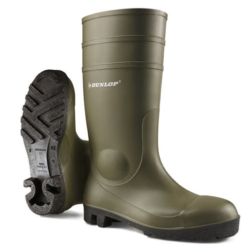 Dunlop Protomaster Full Safety Green Size 13 Boots - NWT FM SOLUTIONS - YOUR CATERING WHOLESALER