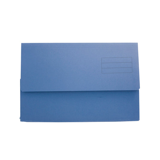 Exacompta Document Wallet Manilla Foolscap Half Flap 250gsm Blue (Pack 50) - DW250-BLUZ - NWT FM SOLUTIONS - YOUR CATERING WHOLESALER