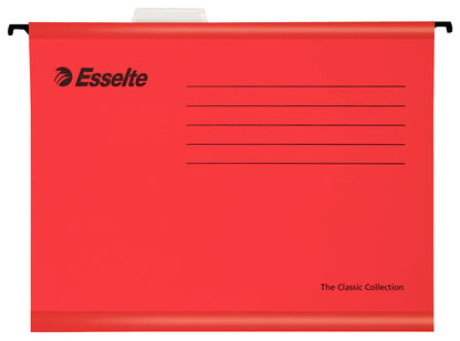 Esselte Classic Foolscap Suspension File Board 15mm V Base Red (Pack 25) 90336