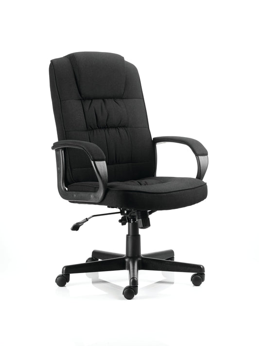 Moore Executive Fabric Chair Black with Arms EX000043 - NWT FM SOLUTIONS - YOUR CATERING WHOLESALER