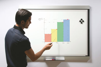 Bi-Office Expression Premium Magnetic Ceramic Whiteboard Aluminium Frame 1200x900mm - EXP050301