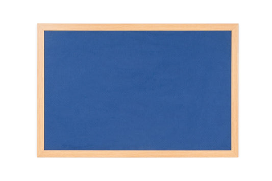 Bi-Office Earth-It Blue Felt Noticeboard Oak Wood Frame 600x900mm - FB0743233 - NWT FM SOLUTIONS - YOUR CATERING WHOLESALER