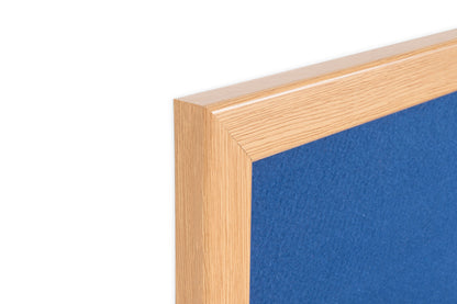 Bi-Office Earth-It Blue Felt Noticeboard Oak Wood Frame 600x900mm - FB0743233
