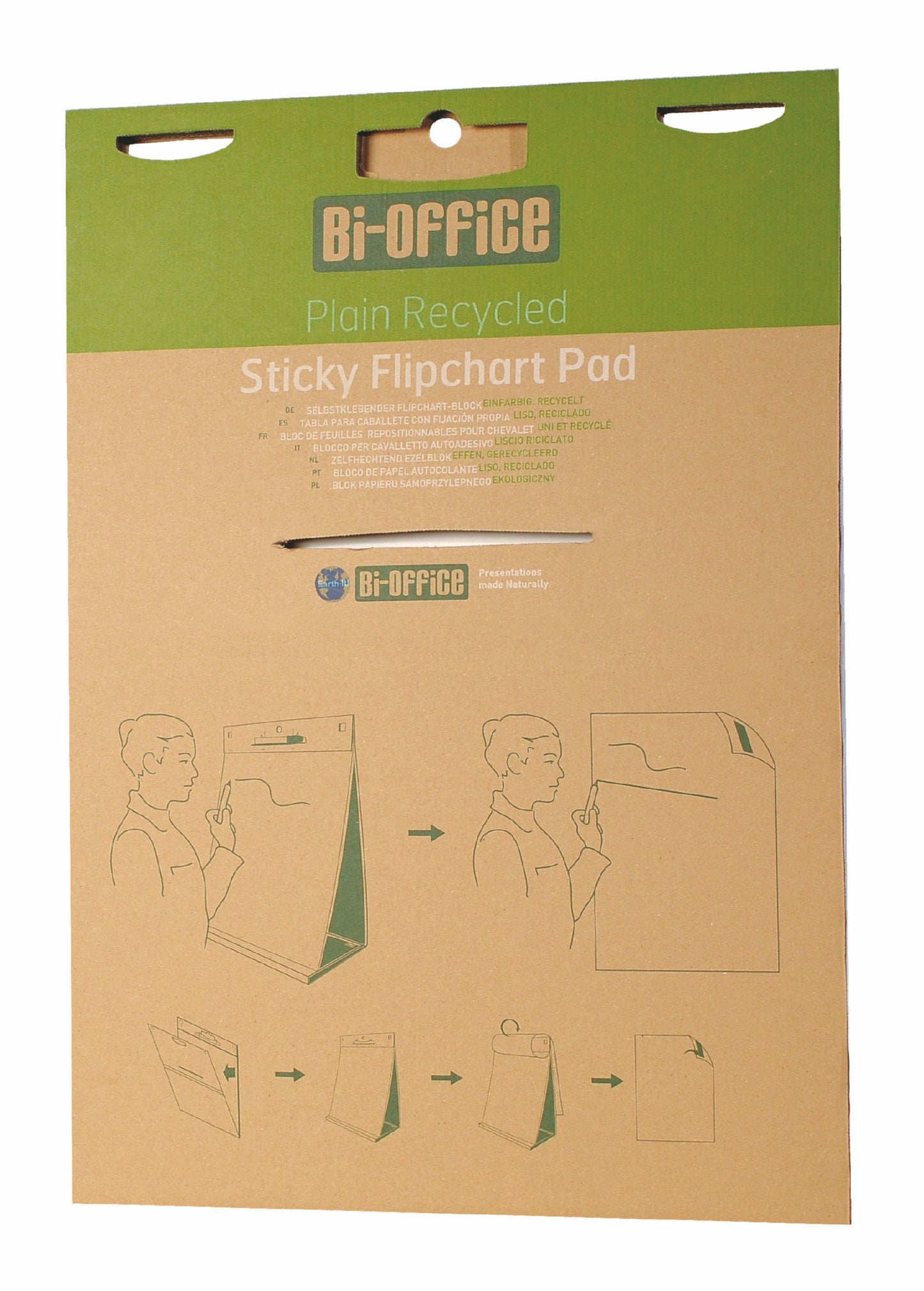 Bi-Office Earth-it Recycled Table Top Flipchart Pad Self Stick A1 20 Sheets (Pack 6) - FL1420403