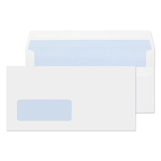 ValueX Wallet Envelope DL Self Seal Window 80gsm White (Pack 1000) - FL2884 - NWT FM SOLUTIONS - YOUR CATERING WHOLESALER