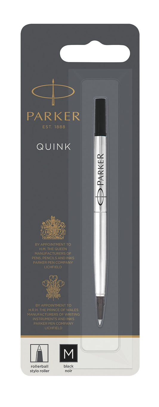 Parker Quink Rollerball Refill for Rollerball Pens Medium Black (Single Refill) - 1950323 - NWT FM SOLUTIONS - YOUR CATERING WHOLESALER