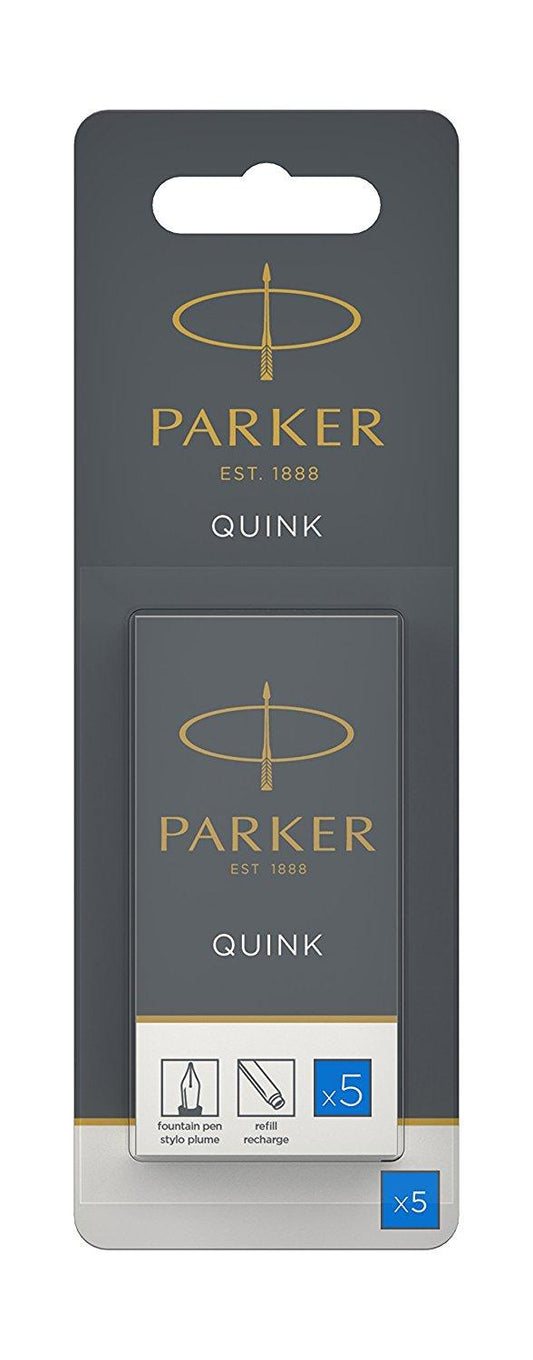 Parker Quink Ink Refill Cartridge for Fountain Pens Royal Blue (Pack 5) - 1950208 - NWT FM SOLUTIONS - YOUR CATERING WHOLESALER